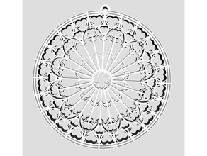 rose window earrings 3d printing goth gothic notre dame 3d print model - Mito3D