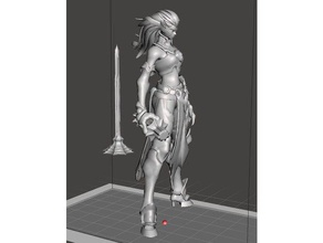 storm giant female toy & game accessories dnd miniature dungeons dragons miniatures rapier sword 3d print model - Mito3D