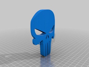 punisher skull curved face scalable props 3d print model - Mito3D