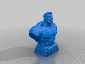 hulk buste remixé 3d print model - Mito3D