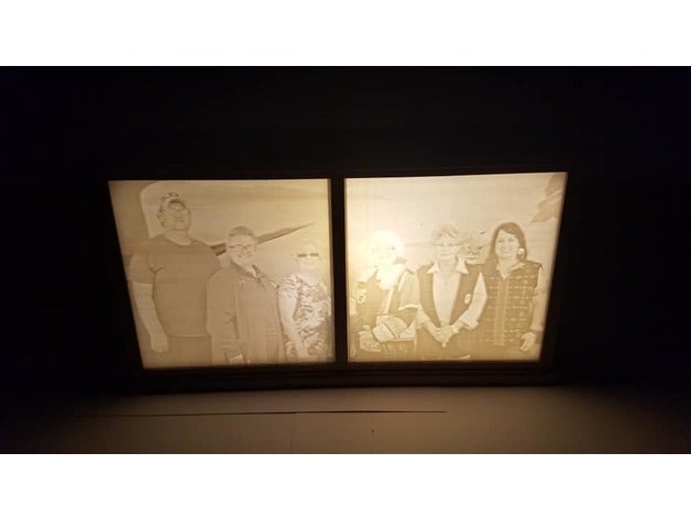 2 panel lithophane box Dekor litho lithopane Licht stehen 3D print model - Mito3D