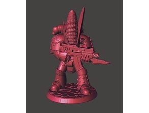 kernel korn - chaos space knight games 28mm corn crusader crusaide dnd figure game khorne marine mini miniatures wargame 3d print model - Mito3D