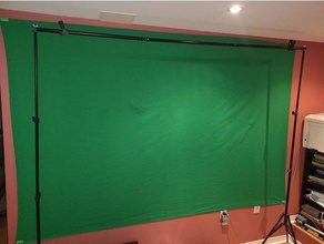 green screen hanging support hobby art film photography greenscreen wall mounted 3d print model - Mito3D