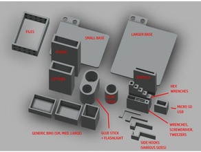 tool bin komplett anpassbar creality cr-10 cr-10s 3d Drucker Zubehör 3d print model - Mito3D
