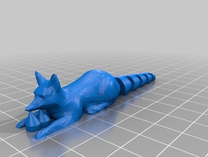 flexi-tailed fox animali animale flessibile 3d print model - Mito3D