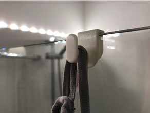 shower towel clip bathroom holder hook 3d print model - Mito3D