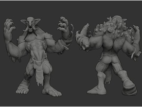 troll - d&d miniature toys & games creature dnd dungeons dragons giant monster monstrosity orc pathfinder tabletop gaming 3d print model - Mito3D