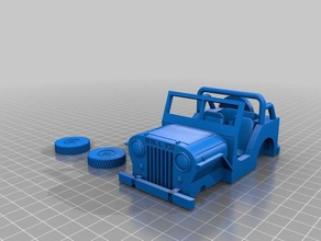 jeep willys de la automoción coche 3d print model - Mito3D