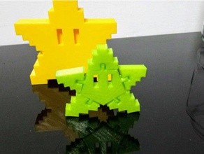 articulated pixel star toys & games 3d print model - Mito3D