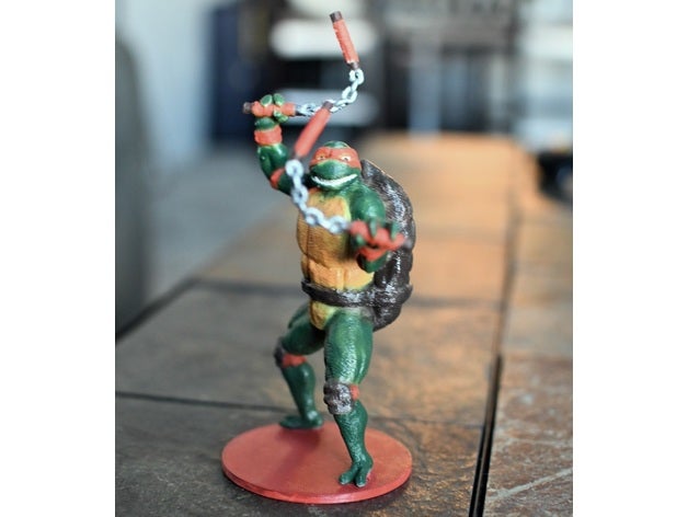 ninja turtle - michelangelo creatures turtles 3D print model - Mito3D