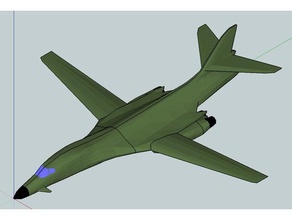 rockwell b-1 lancer vehículos la aeronave de fuerza aérea avión bombardero hueso 3d print model - Mito3D