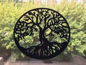 yggdrasil - Baum des Lebens 2d-Kunst 3d print model - Mito3D