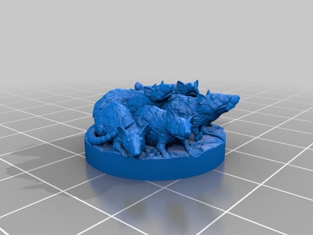 rat swarm toys & games boardgame figure figurine gloomhaven mindthief miniature rats tabletop 3D print model - Mito3D