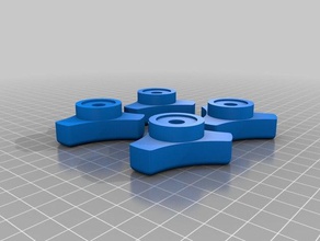 1 botón de 4 - 20 t-tuercas herramientas la manija perilla t-tuerca 3d print model - Mito3D