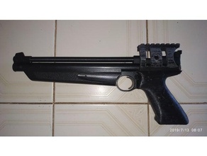 pega picatinny rail crossman p1322 p1377 esporte & ao ar livre pistola de preensão manual 3d print model - Mito3D