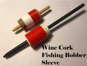 wine cork fishing bobber sleeve sport & outdoors fish float little bumpy thing 3d print model - Mito3D