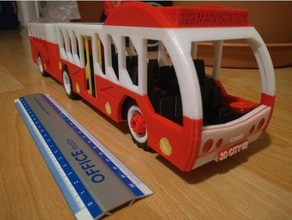 articulated city bus Spielzeug mechanische Spielzeuge 3d print model - Mito3D