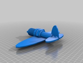 Flugzeug 3 Die 3d-Drucker Kunst Spaß sparkplug 3d print model - Mito3D