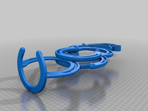 santa 3d printers art festive horse shoe sculpture xmas 3d print model - Mito3D