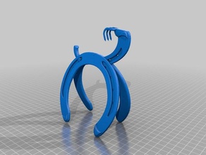 Rentier-2 Die 3d-Drucker Tier Kunst Spaß ein Hufeisen Rentiere Skulptur xmas 3d print model - Mito3D
