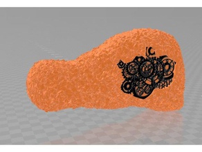robo chicken nugget sculptures food gears 3d print model - Mito3D