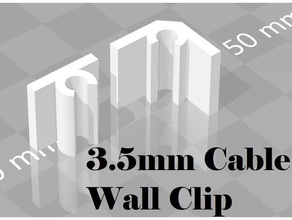 Cavo da 3,5 mm clip fissaggio a parete l'elettronica 35 cavo di muro montaggio 3d print model - Mito3D