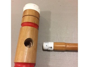 croquet martello maniglia connettore filettato parti di ricambio 3d print model - Mito3D