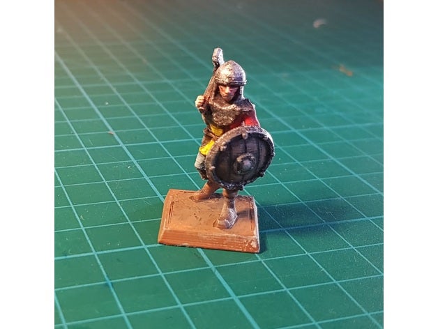 soldado knight axe 28mm não suporta brinquedos & games bárbaro dnd masmorras e dragões footsoldier de infantaria nenhum suporte rpg tampo mesa warhammer 3D print model - Mito3D