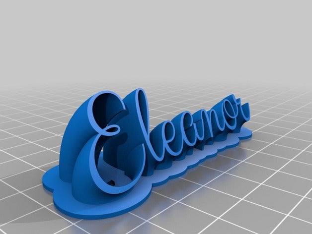 eleanor secuencia de comandos la oficina personalizado 3D print model - Mito3D