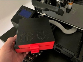 ender 3 double drawer w bed arrows & less material l+r 3d printer parts creality drawers remix 3d print model - Mito3D