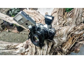 olympus 60 mm makro flaş mount kamera flash fotoğraf lens 3d print model - Mito3D