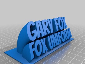 gary fox office customized 3d print model - Mito3D