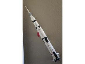 lego saturn v vertical wall mount steeper toy & game accessories 3d print model - Mito3D