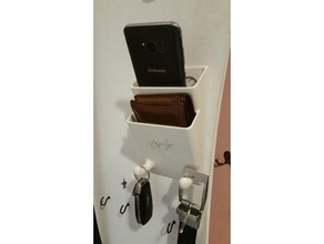 portafoglio chiavi telefono cellulare cinghia titolare organizzazione cintura le wallet gancio a parete guarda 3d print model - Mito3D