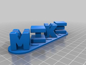mymike signs & logos customized 3d print model - Mito3D