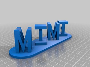 mimes1 signs & logos customized 3d print model - Mito3D