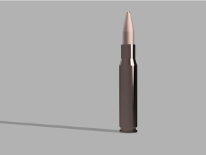 50 bmg 127 99mm nato cartridge props 50mm browning bullet 3d print model - Mito3D