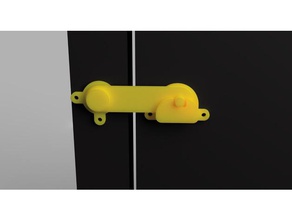 einfache Tür-Verriegelung einfacher t rriegel diy 3d print model - Mito3D