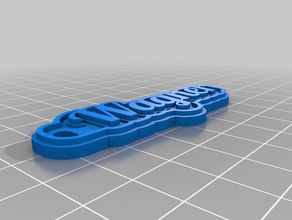 il mio personalizzato multiline tag portachiavi - wagner i su misura 3d print model - Mito3D