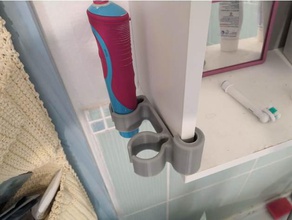 electric toothbrush holder bathroom 3d print model - Mito3D