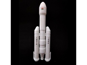 gslv mk3 rocket isro made india engineering gslvmk3 science space spaceship 3d print model - Mito3D