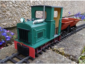 modified 16mm scale diesel loco - 32mm gauge version mechanical toys locomotive garden railway model trains narrow sm32 train 3d print model - Mito3D