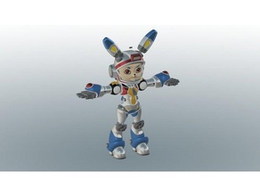space bunny ver 11 mk3 model robots cartoon character cyborg original 3d print model - Mito3D