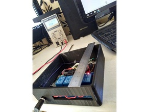 4 módulo de relé - caixa projecto eletrônica arduino solenóide válvula 3d print model - Mito3D