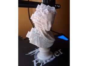 glitched verschleierte Dame statue 3d-drucken Kunst Marmor 3d print model - Mito3D