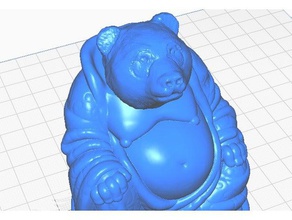 panda bear-buddha-Tier-Sammlung Skulpturen Tier Tiere tragen buddha die Büste remix statue 3d print model - Mito3D