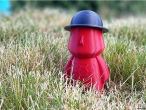 filla fella bowler hat no glue toys & games character decorative figures fillamentum flowalistik toy 3d print model - Mito3D