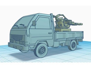 camión pequeño zu-23 La impresión en 3d 3d print model - Mito3D