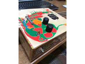 telecaster Nachbau-regler Ihren cigar-box-Gitarre Musik fender stratocaster Gitarre-regler jimmy page led zeppelin Lautstärke-Drehregler zoso 3d print model - Mito3D