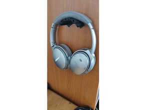 headphone holder optimized double faced tape organization headphones hanger 3d print model - Mito3D